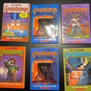 Goosebumps  -1 set of 3  and 2 books